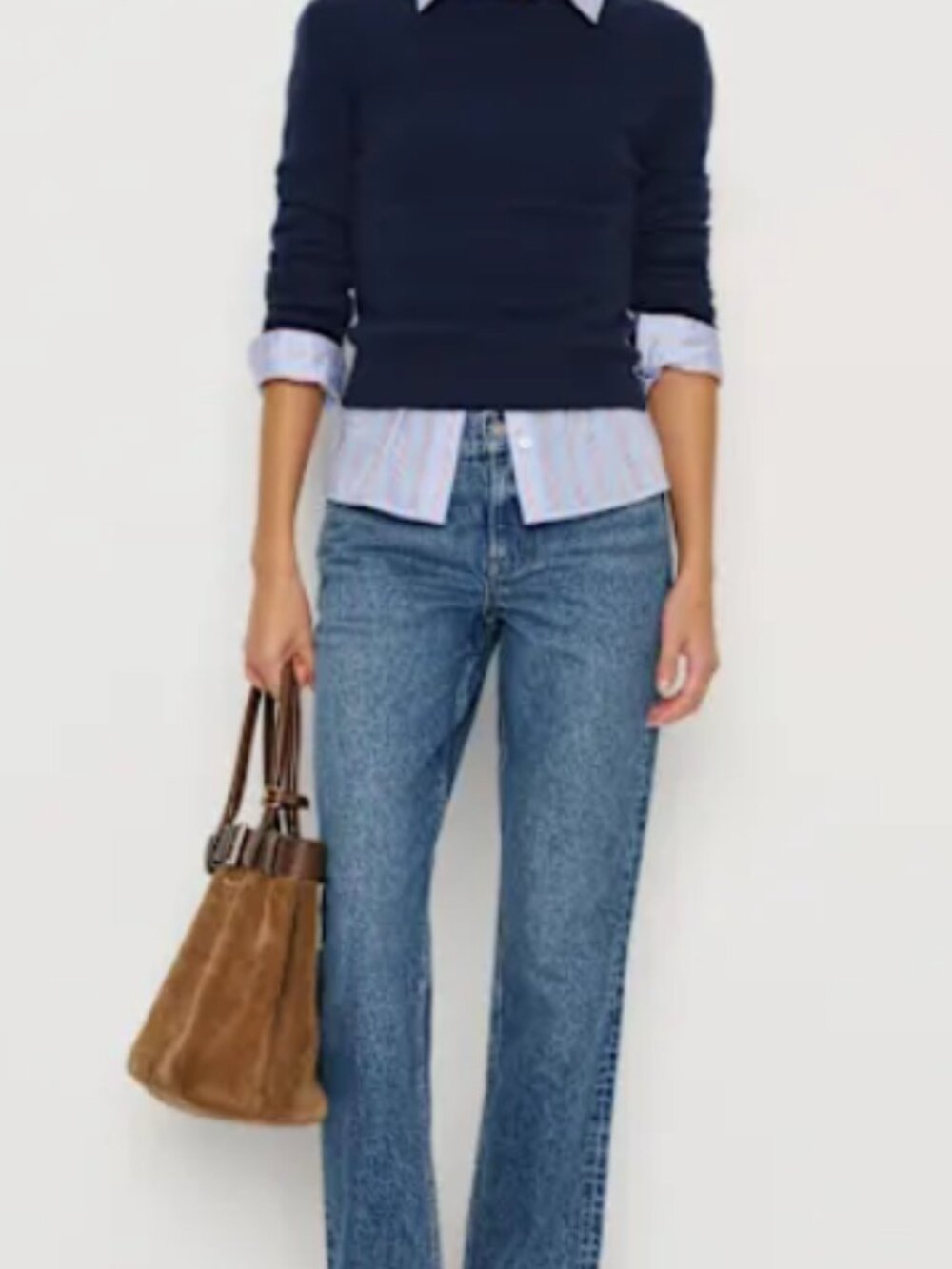 Reformation Greer Mid Rise Straight Jeans in Pelican Size 26